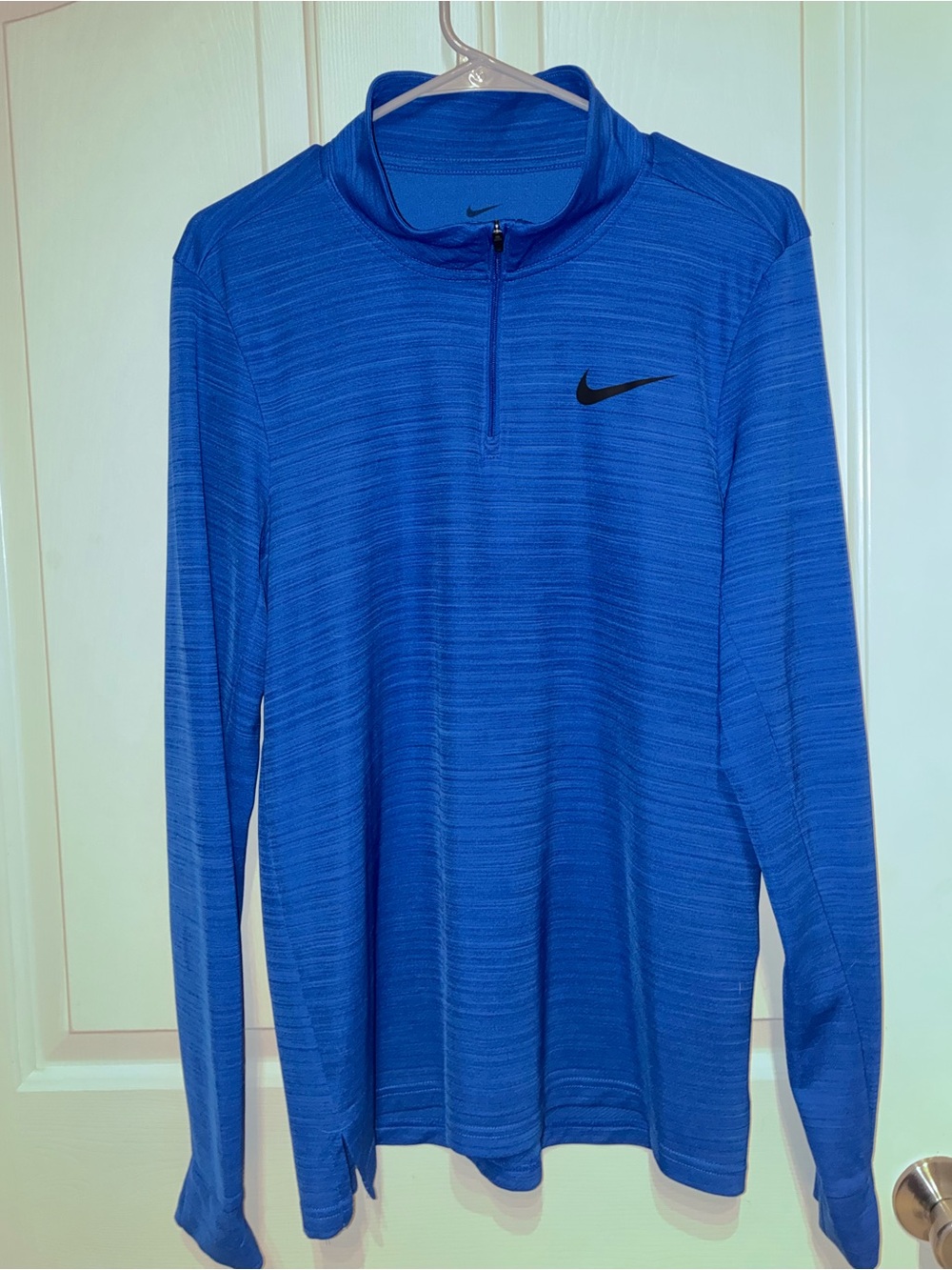 Nike Men's Royal Blue Breathe Superset Quarter-Zip Performance Dri-FIT Top